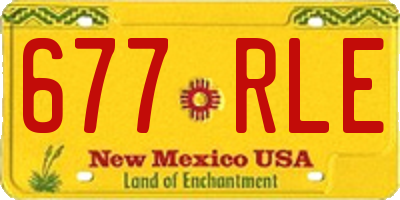 NM license plate 677RLE