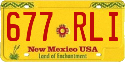 NM license plate 677RLI