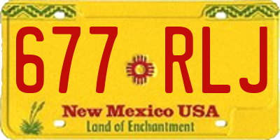 NM license plate 677RLJ