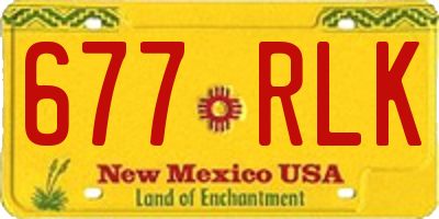 NM license plate 677RLK