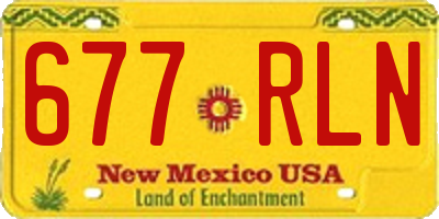 NM license plate 677RLN
