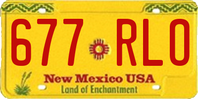 NM license plate 677RLO
