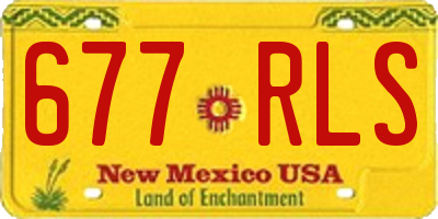 NM license plate 677RLS