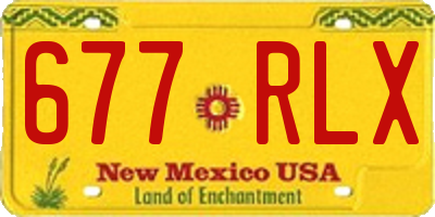 NM license plate 677RLX