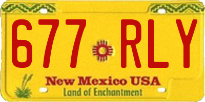 NM license plate 677RLY