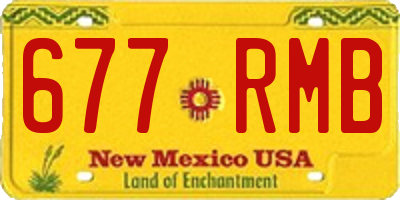 NM license plate 677RMB