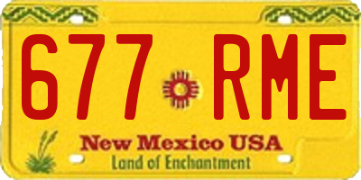 NM license plate 677RME
