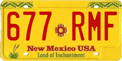 NM license plate 677RMF