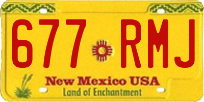 NM license plate 677RMJ