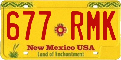 NM license plate 677RMK
