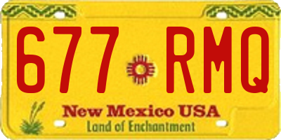 NM license plate 677RMQ