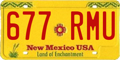 NM license plate 677RMU