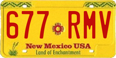 NM license plate 677RMV