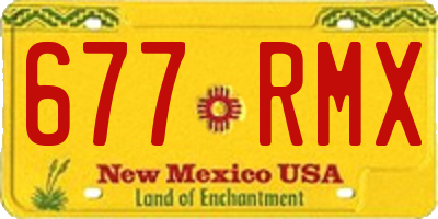 NM license plate 677RMX