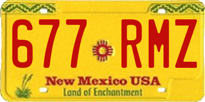 NM license plate 677RMZ