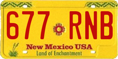 NM license plate 677RNB