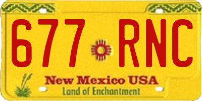 NM license plate 677RNC