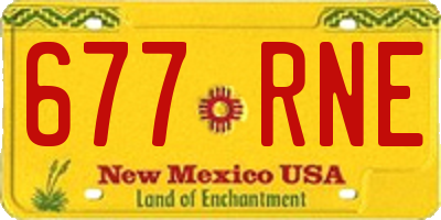 NM license plate 677RNE