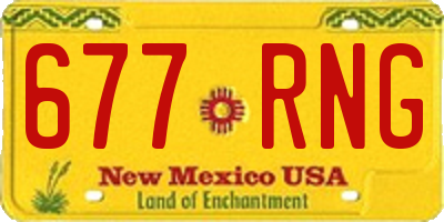 NM license plate 677RNG