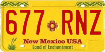 NM license plate 677RNZ