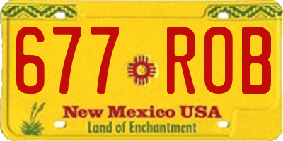 NM license plate 677ROB
