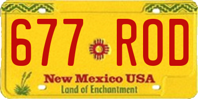 NM license plate 677ROD