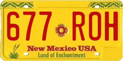 NM license plate 677ROH