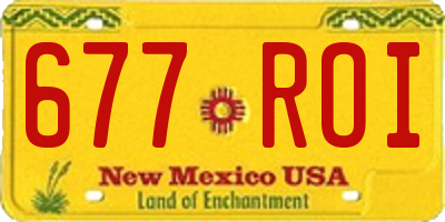 NM license plate 677ROI