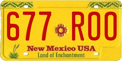 NM license plate 677ROO