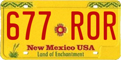 NM license plate 677ROR