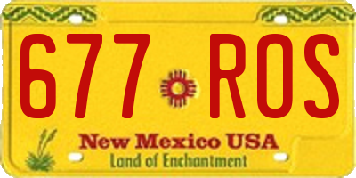 NM license plate 677ROS