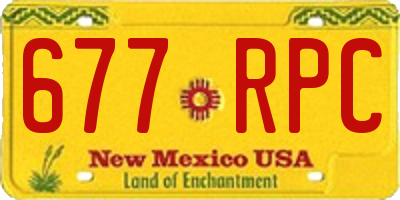 NM license plate 677RPC