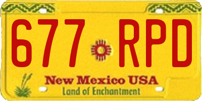 NM license plate 677RPD