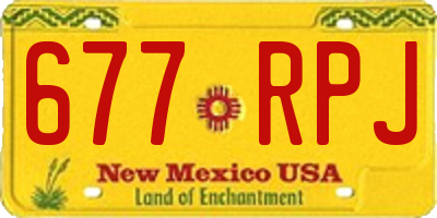 NM license plate 677RPJ