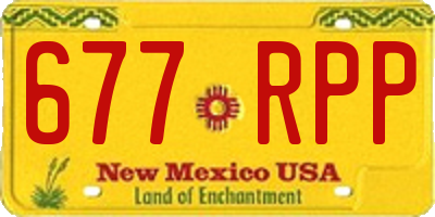 NM license plate 677RPP