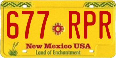 NM license plate 677RPR