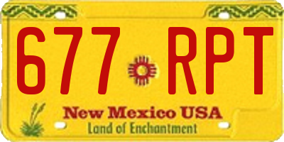 NM license plate 677RPT