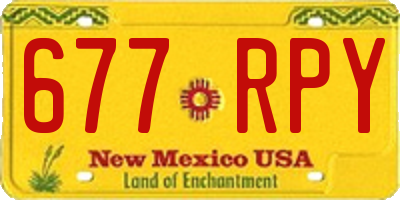 NM license plate 677RPY