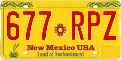NM license plate 677RPZ