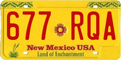 NM license plate 677RQA