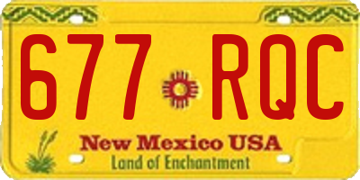 NM license plate 677RQC