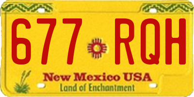 NM license plate 677RQH