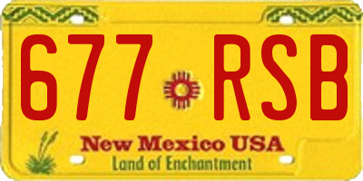 NM license plate 677RSB