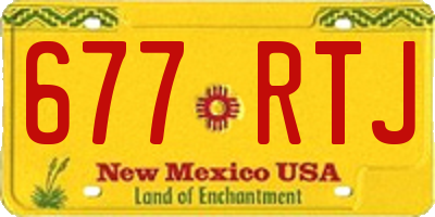 NM license plate 677RTJ