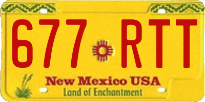 NM license plate 677RTT