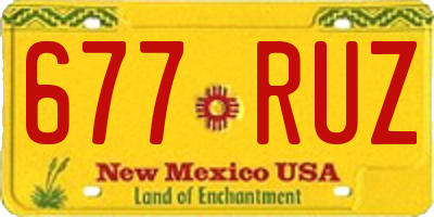 NM license plate 677RUZ