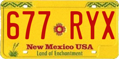 NM license plate 677RYX