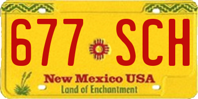 NM license plate 677SCH