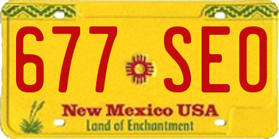 NM license plate 677SEO