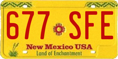 NM license plate 677SFE